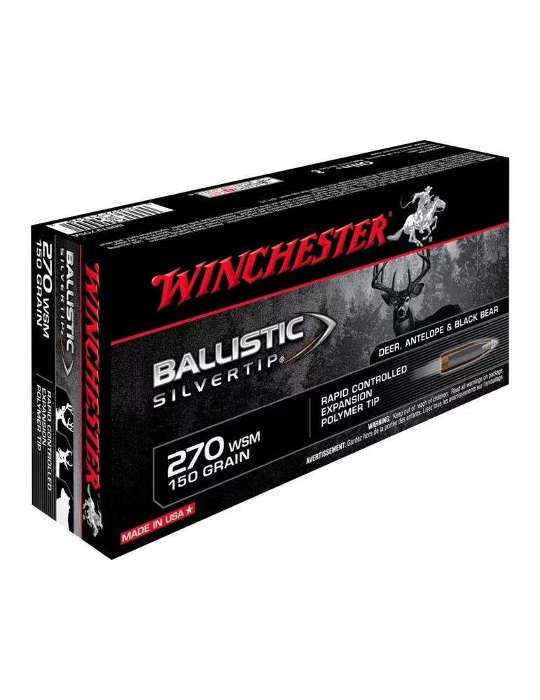 balles winchester 270wsm balistic silvertip