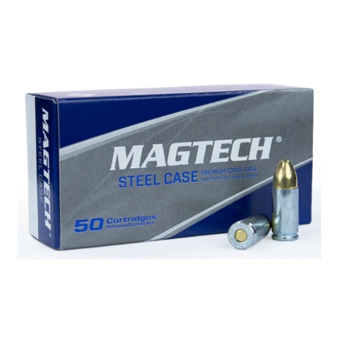 Cartouches Magtech 9X19 FMJ Acier 124gr x50