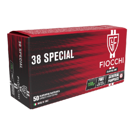 Cartouches Fiocchi 38sp FMJ 158gr