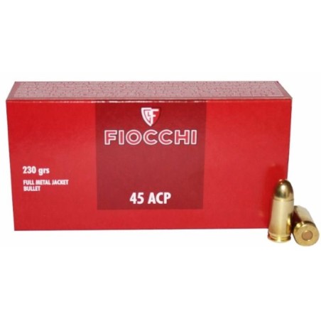 Cartouches Fiocchi 45acp FMJ 230gr