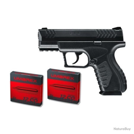 Pack PISTOLET ux xbg cal4.5 + 2bts co2 x5- Umarex