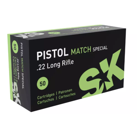 Cartouches SK Pistol Match 22LR 40gr