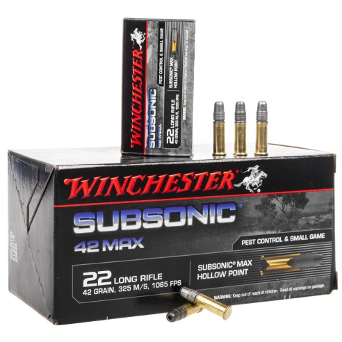 Cartouches Winchester Subsonic 22LR - 42 Max