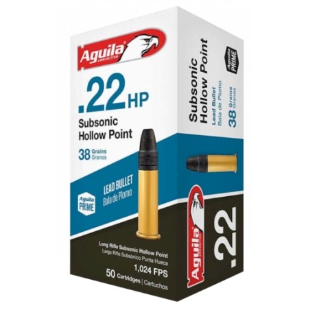 Cartouches Aguila Subsonic 22LR 38gr