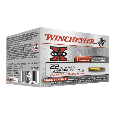 Cartouches Winchester Super-X 22LR win mag x150