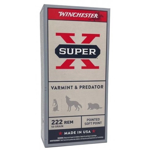 Cartouche Winchester 222 Rem Softpoint 50 GR