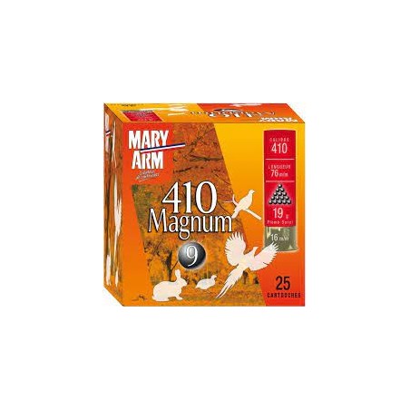 Cartouches MaryArm 410mag (Plombs au choix)