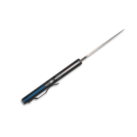 Couteau Spyderco Endura Thin Bleu line noir semi cranté