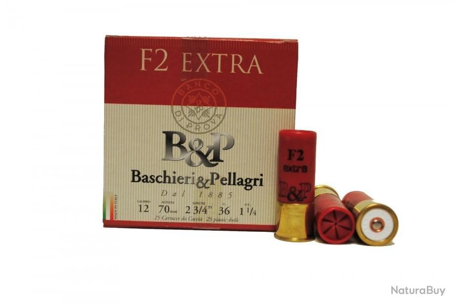 Cartouches Baschieri & Pellagri F2 Extra - 12/70 36gr BJ