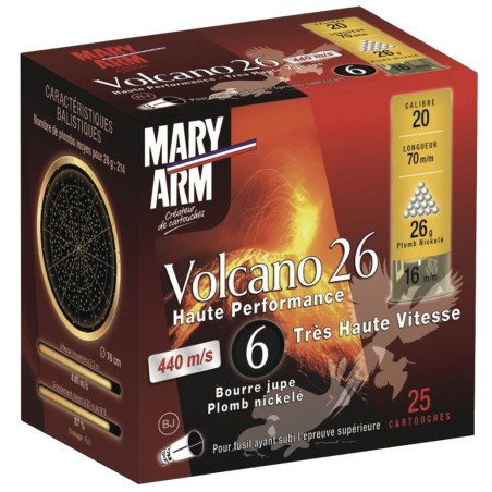 Mary arm Cartouches VOLCANO cal 20/70 n°6