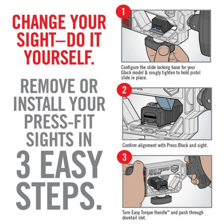 Presse pour organes de visées Glock