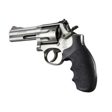 Poignée Hogue Smith & Wesson K, L-Frame Round Butt Noire