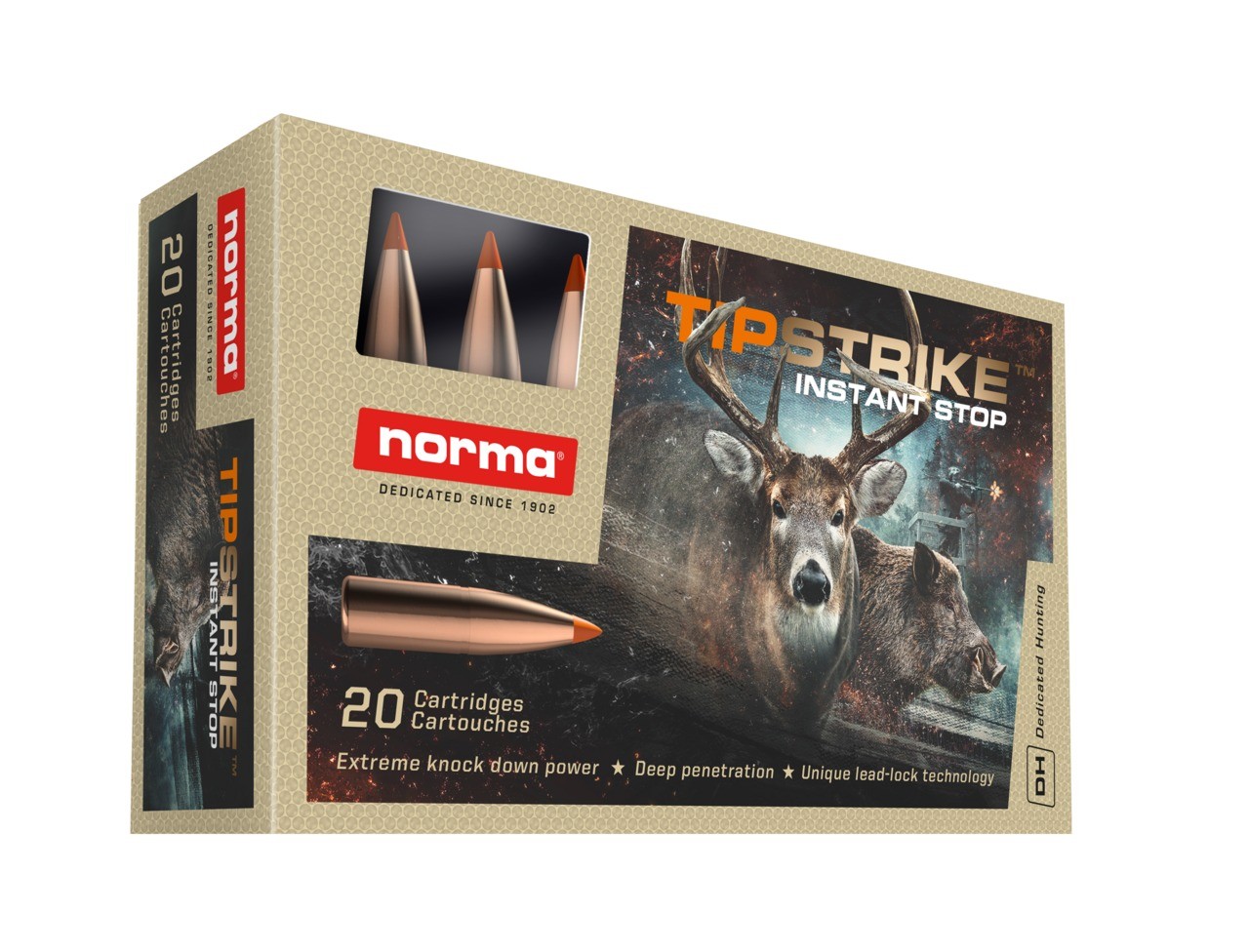 Cartouches Norma 280rem Tipstrike 160gr