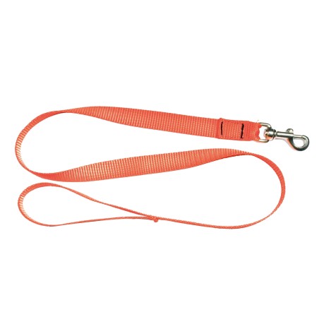 Laisse sangle nylon fluo orange 1.20m