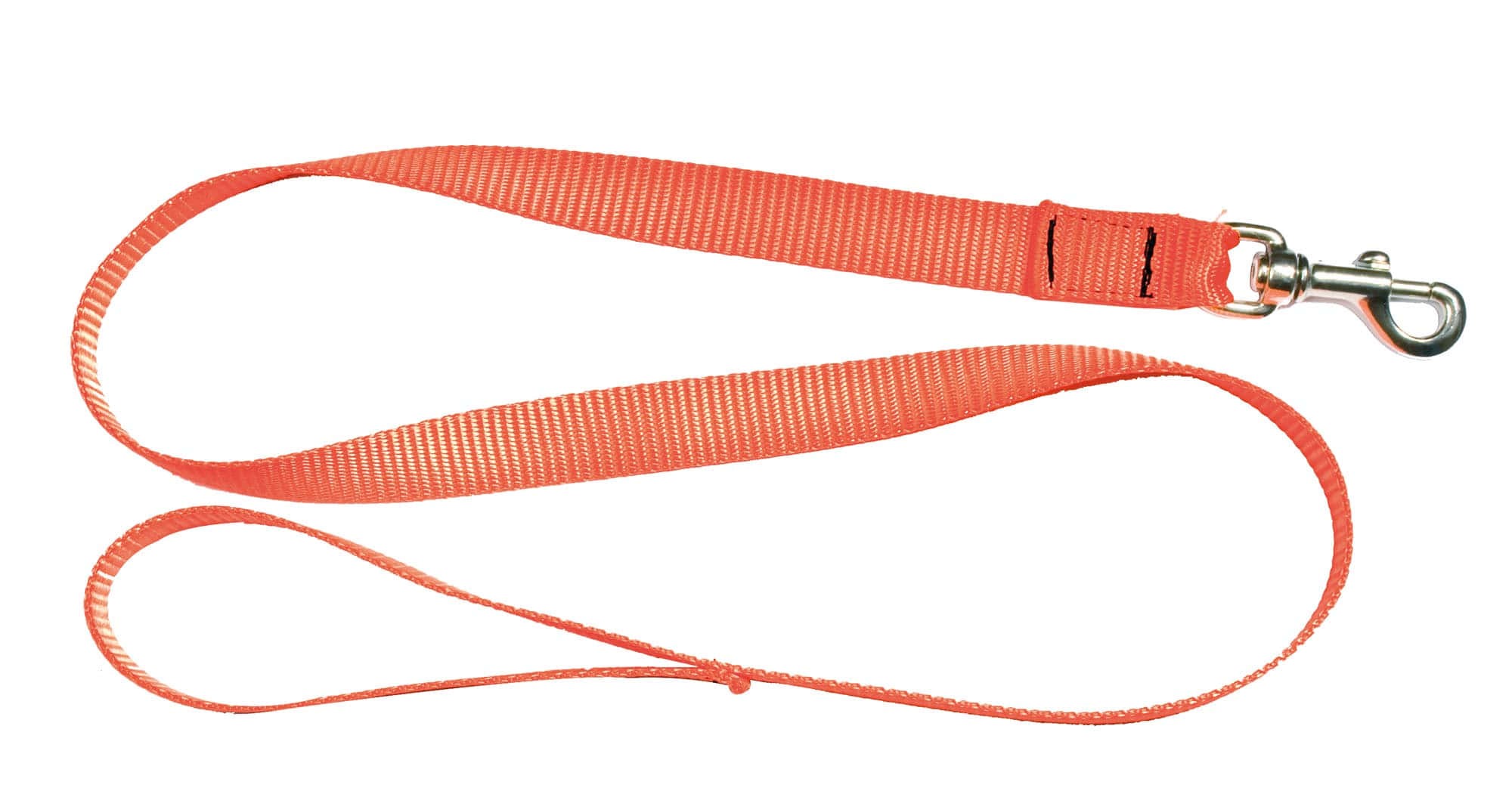 Laisse sangle nylon fluo orange 1.20m