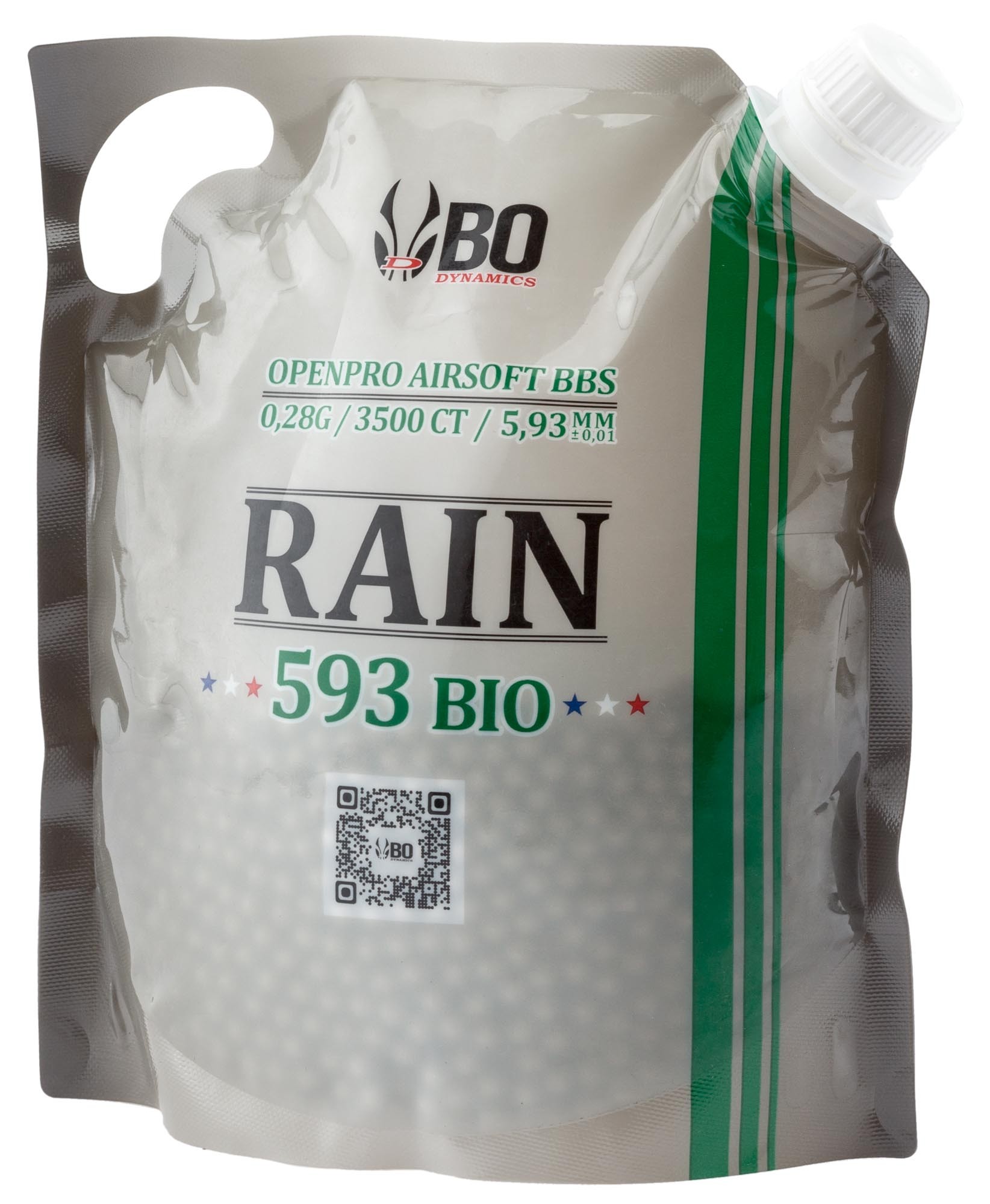 Billes airsoft 0.23gr RAIN BIO X3500