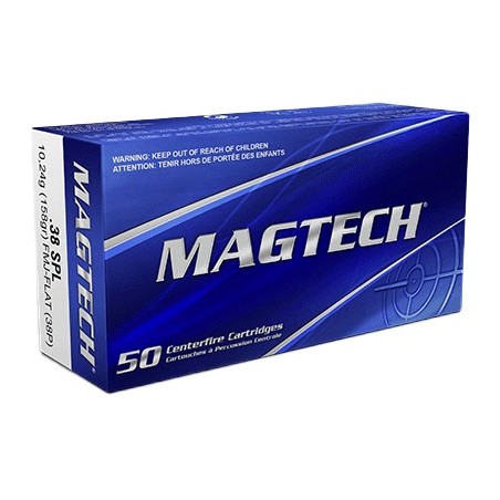 MAGTECH - Cartouches 38 SPL 158gr FMJ FLAT 38P
