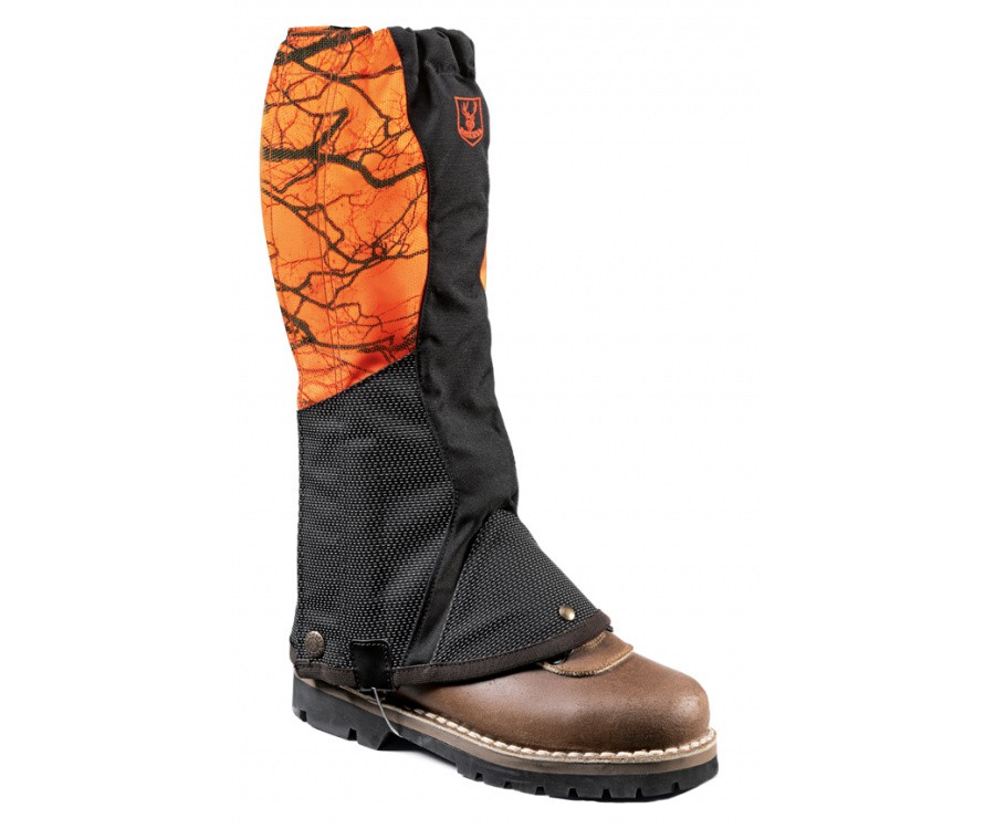 Riserva - Guêtre en nylon orange fluo / branchage