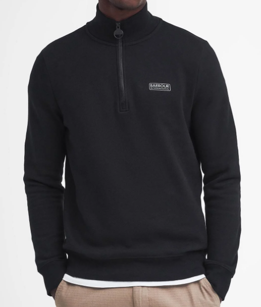 Sweat Barbour Essential avec fermeture éclair Noir