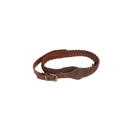 Bretelle tresses 7 brins cuir vieilli