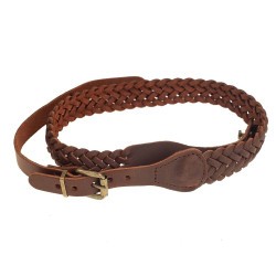 Bretelle tresses 7 brins cuir vieilli