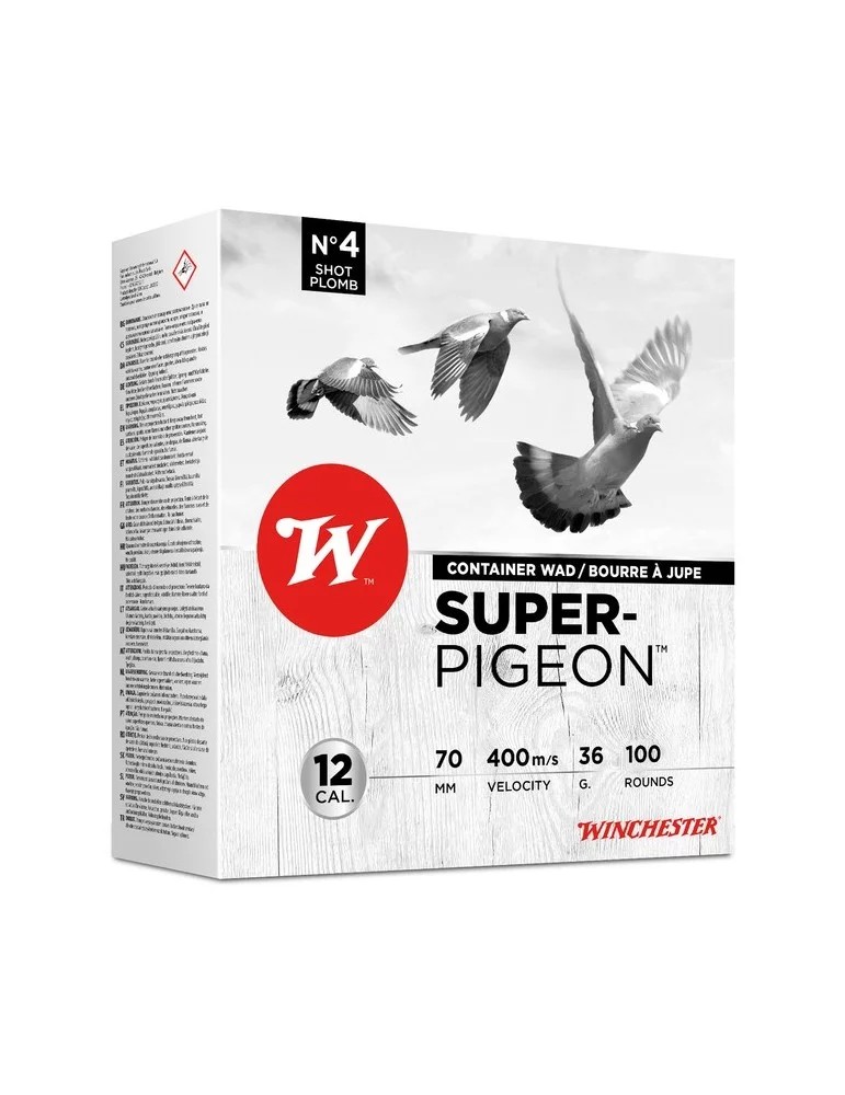 Winchester - Pack de 100 cartouches super Pigeon cal12 n°6