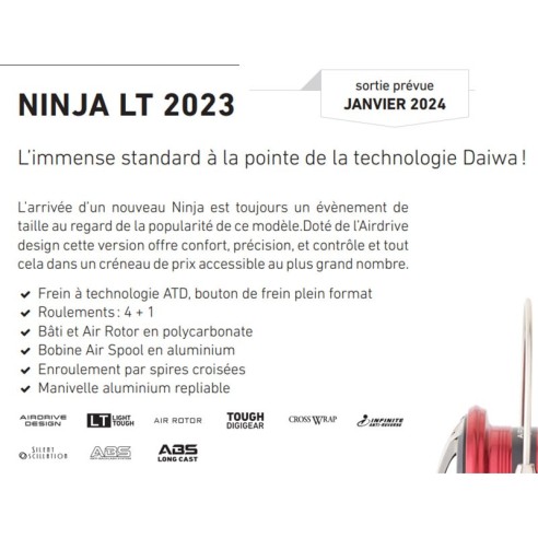 Moulinet NINJA 23 LT 1000
