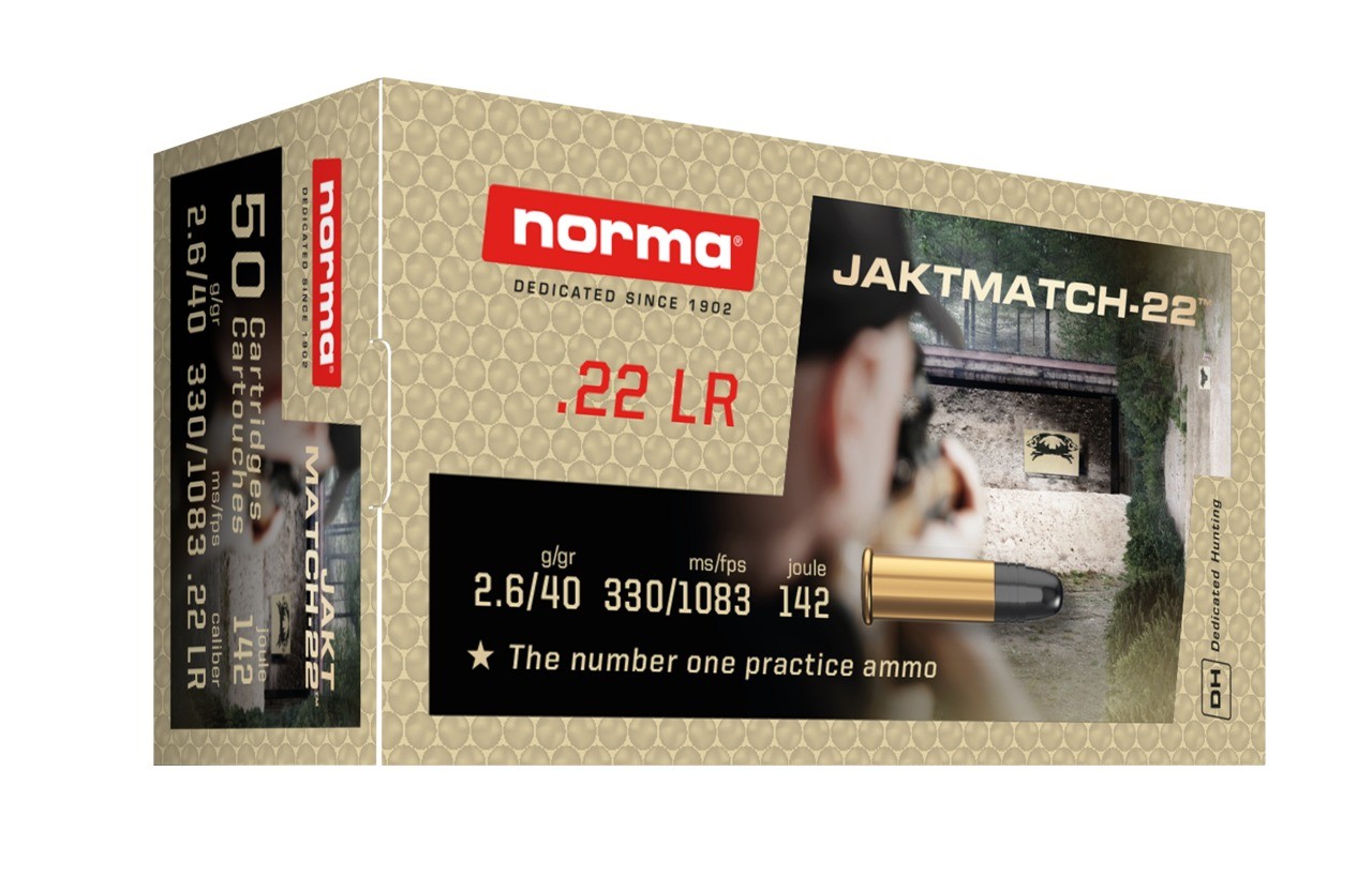 Cartouches Norma 22LR 2.6/40gr Jackmatch LRN