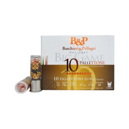 Cartouches chevrotine B&P BIG GAME 10 GR cal12/70
