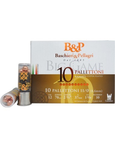 Cartouches chevrotine B&P BIG GAME 10 GR cal12/70