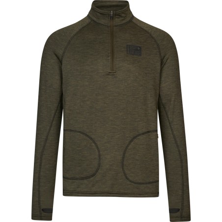 seeland - Sweat micro-polaire manche longue Peak half zipe green