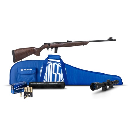 ROSSI - Pack carabine 8122 bois 22lr M standard 4X32