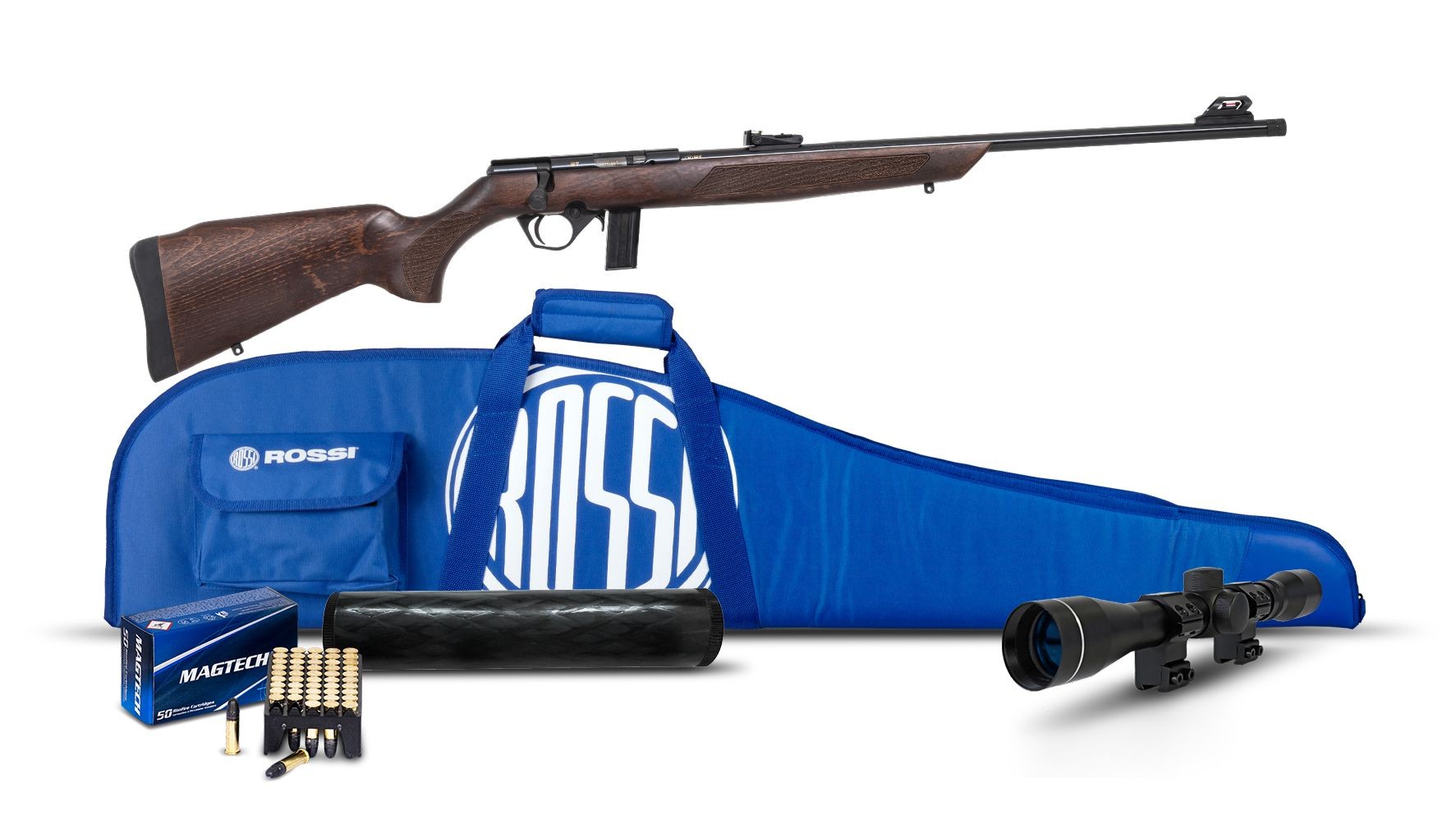 ROSSI - Pack carabine 8122 bois 22lr M standard 4X32