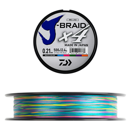 DAIWA - Tresse multicolore JBRAID 4B 300 M / 3 diam