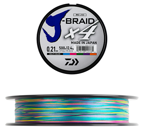 DAIWA - Tresse multicolore JBRAID 4B 300 M / 3 diam