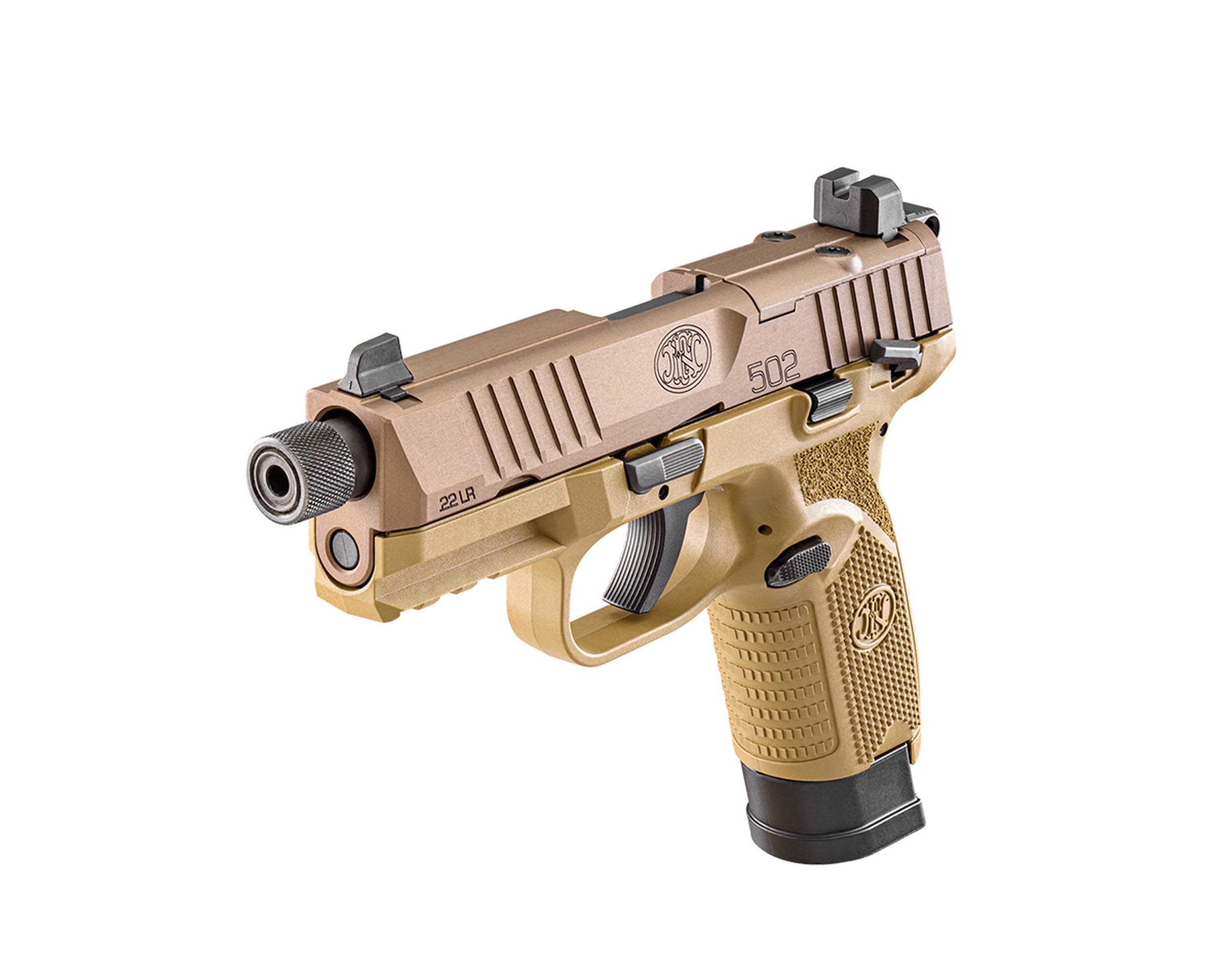 Pistolet FN 502 T FDE cal 22LR