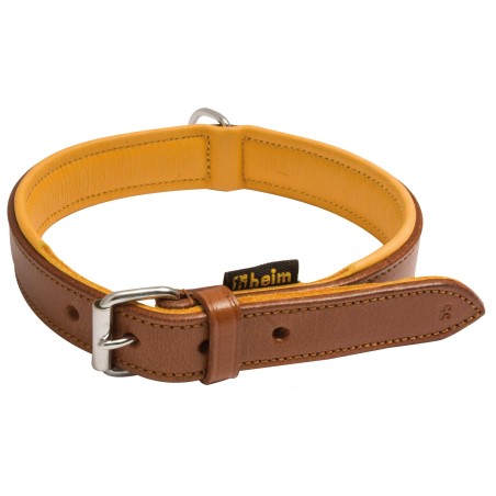Colliers pour chien cuir marron, doublé - 25mmx50cm