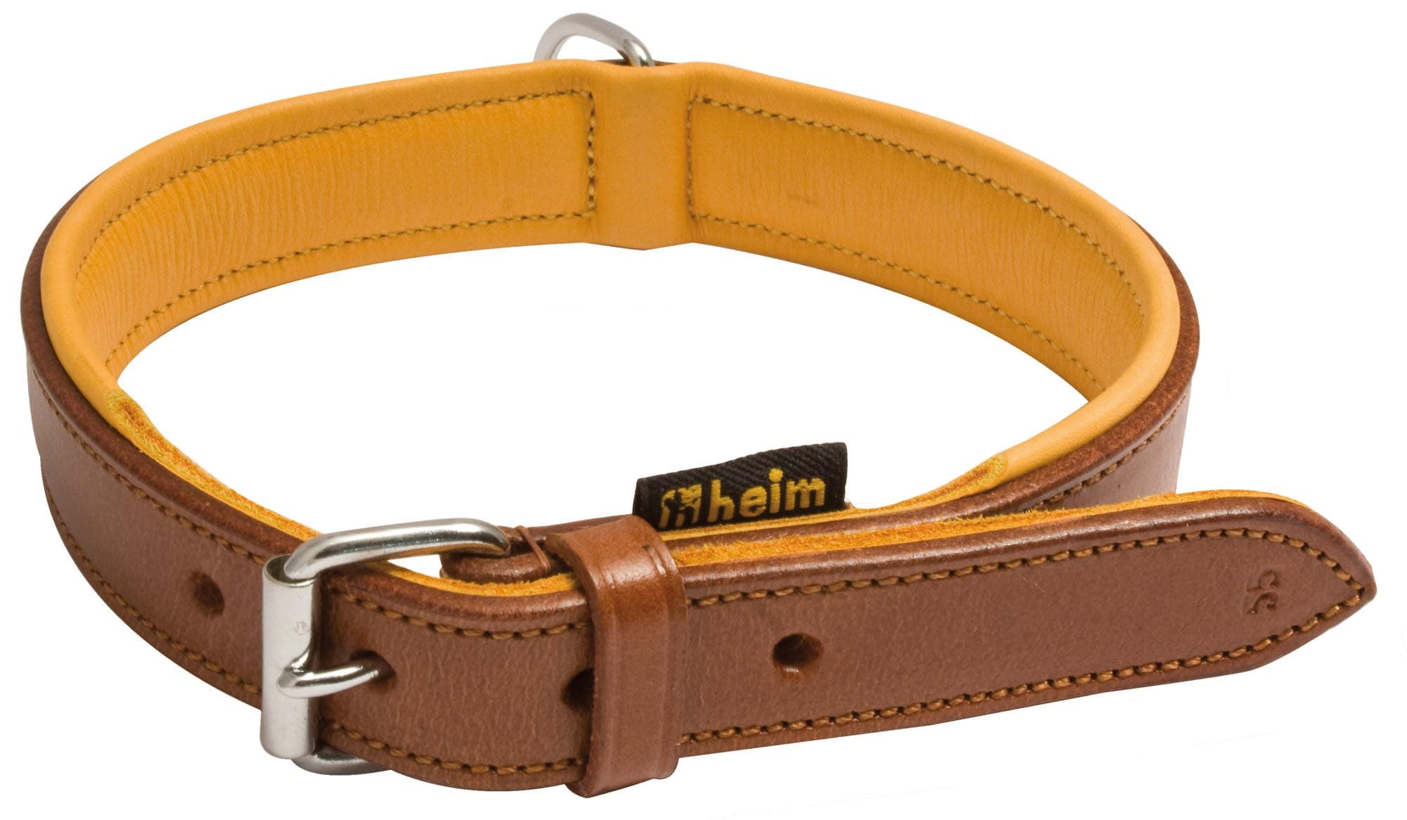 Colliers pour chien cuir marron, doublé - 25mmx50cm