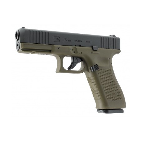 Pistolet GLOCK 17 gen5 CO2 cal4.5 mm 3 J culasse amovible - bicolore kaki
