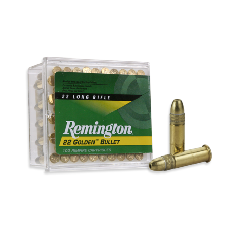 Remington - 22lr Golden Bullet 36 grains ogive tête creuse cuivrée - x 100
