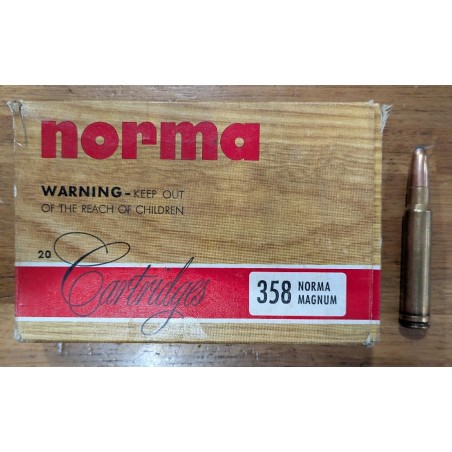 Cartouche Norma 358 magnum 250gr Soft point