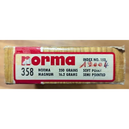 Cartouche Norma 358 magnum 250gr Soft point
