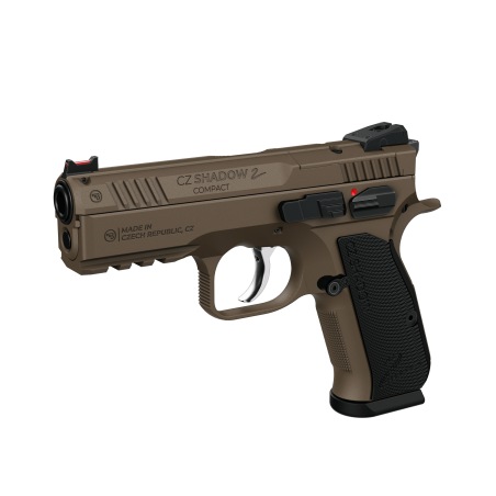 Pistolet CZ SHADOW 2 compact cal9x19 optique ready  bronze et plaquettes noir