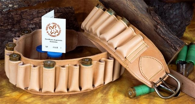 Cartouchière en cuir cal 410 - 30 tubes