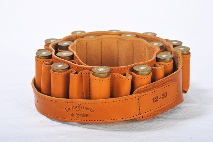 Cartouchière en Cuir cal 12 - 20 tubes