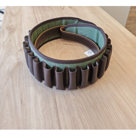 Cartouchière cordura et cuir cal 20 / 25 tubes