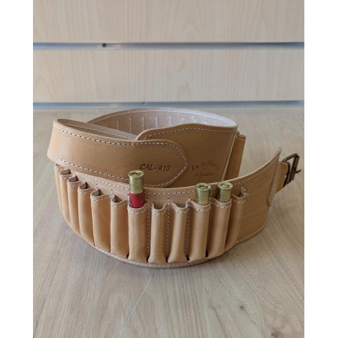 Cartouchière en cuir cal 410 - 30 tubes
