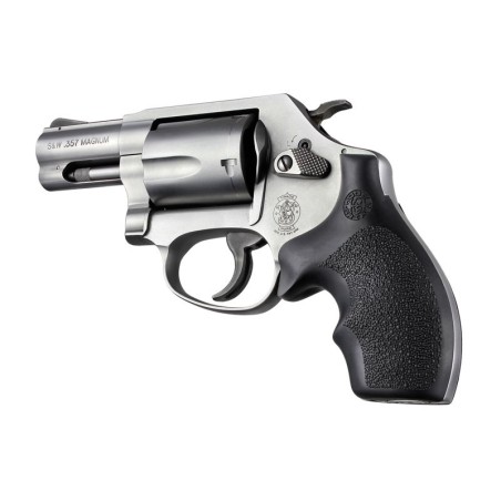 Poignée Hogue Smith&Wesson J-Frame Round Butt - Noir