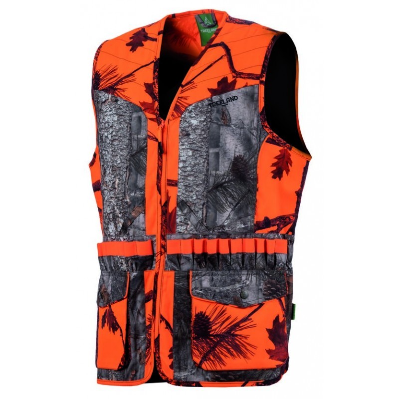 Treeland - Gilet camouflage orange/forest