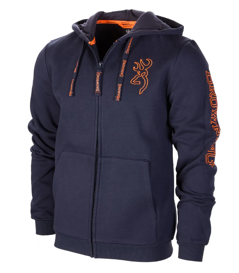 Sweatshirt Browning Zip Snapshot Bleu